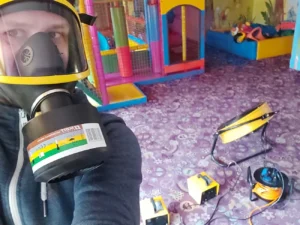 Bawialnia klienta wymagała odkażania.